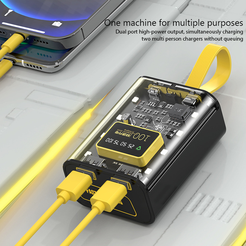 Power Banks - 3*18650バッテリー充電器ケースDIYパワーバンクボックス急速充電5V 2AダブルUSB出力バッテリー収納ボックスLEDナイトライト付き