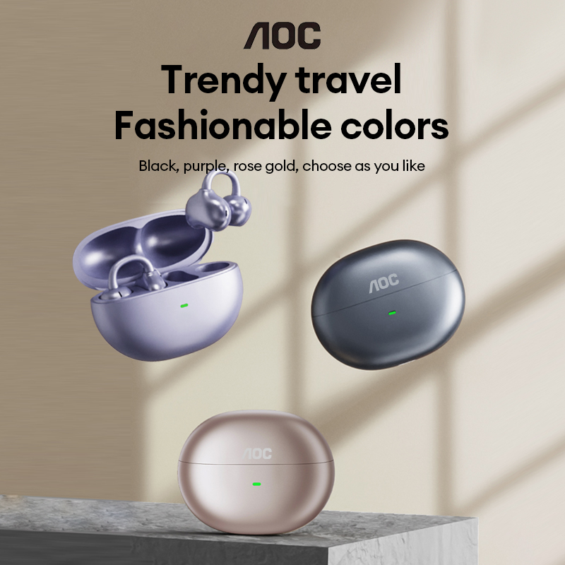 Phone Cases - AOC ACD2544 ワイヤレスBluetoothイヤークリップイヤホン オープンイヤーヘッドホン サラウンドステレオサウンド 低遅延