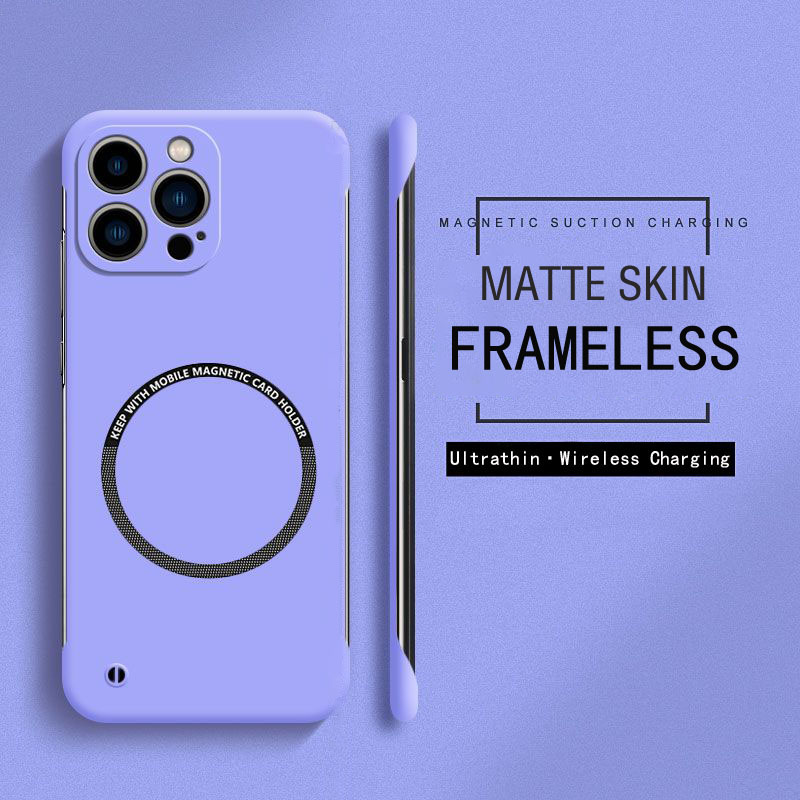Matte Hard Pc Back Case - フレームレス マグネット式 MagSafe対応 超薄型ケース iPhone 17