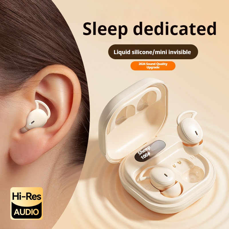 Earphones - M72 ミニポータブルワイヤレスイヤホン Bluetooth インイヤーイヤホンノイズリダクション目に見えない睡眠用イヤホン HIFI ステレオ音楽ヘッドセット