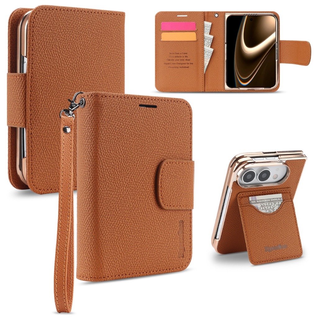 Leather Wallet Card Holder Phone Cover - iPhone Duo用、2in1の取り外し可能なウォレット型スマホケース。リストストラップ付き。電気メッキ加工を施し、RFIDブロッキング機能を備えたカードホルダー。レザーカバー。