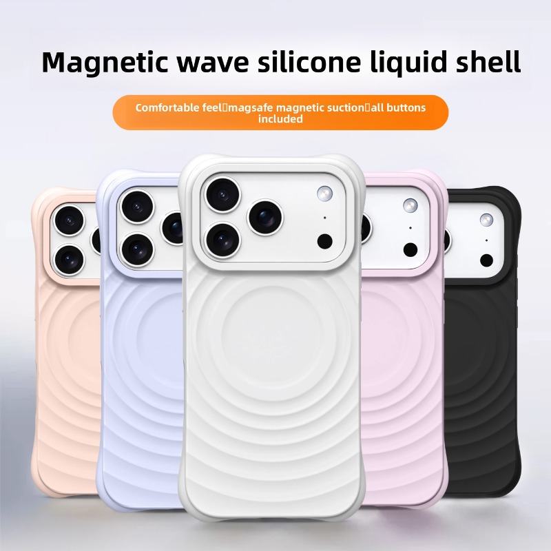 新型公式リキッドシリコン製ウォーターリップルケース iPho - Liquid Silicone Magnetic Phone Case のレビューと価格