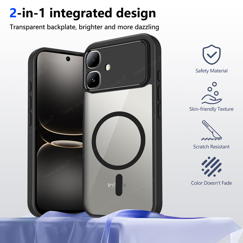 磁気透明シリコンケース Infinix Smart 20 S - Clear Shockproof Bumper Case のレビューと価格