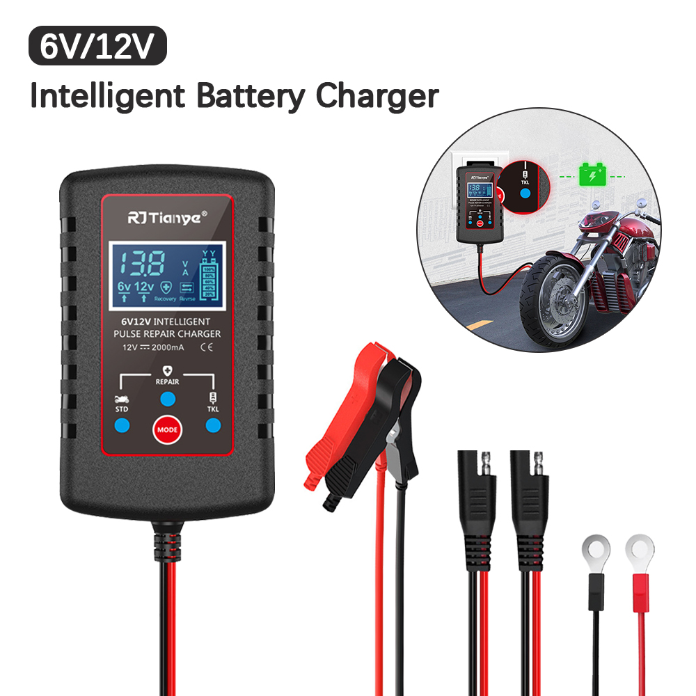 スマートバッテリー充電器オートバイ芝刈り機車用自動フロート充 - Chargers のレビューと価格