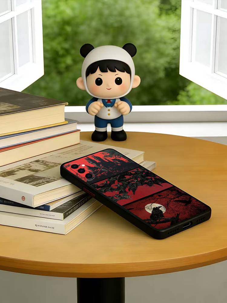 ヴィンテージレッドバットスカルトレンディパターン電話ケースサ - Vintage Floral Pattern Soft Case のレビューと価格