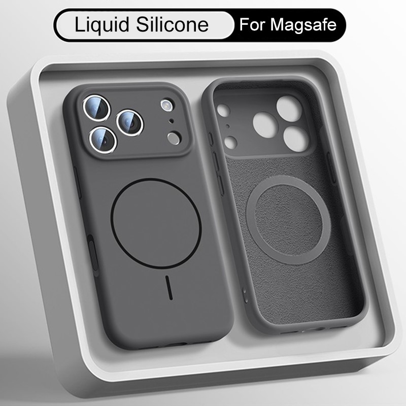 iPhone 18 17 Air 16 Pro 15 14  - Liquid Silicone Magnetic Phone Case のレビューと価格