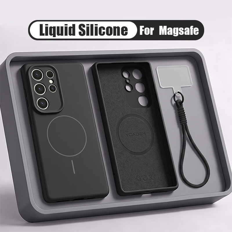液体シリコーン磁気ストラップ電話ケースサムスンギャラクシー  - Liquid Silicone Magnetic Phone Case のレビューと価格