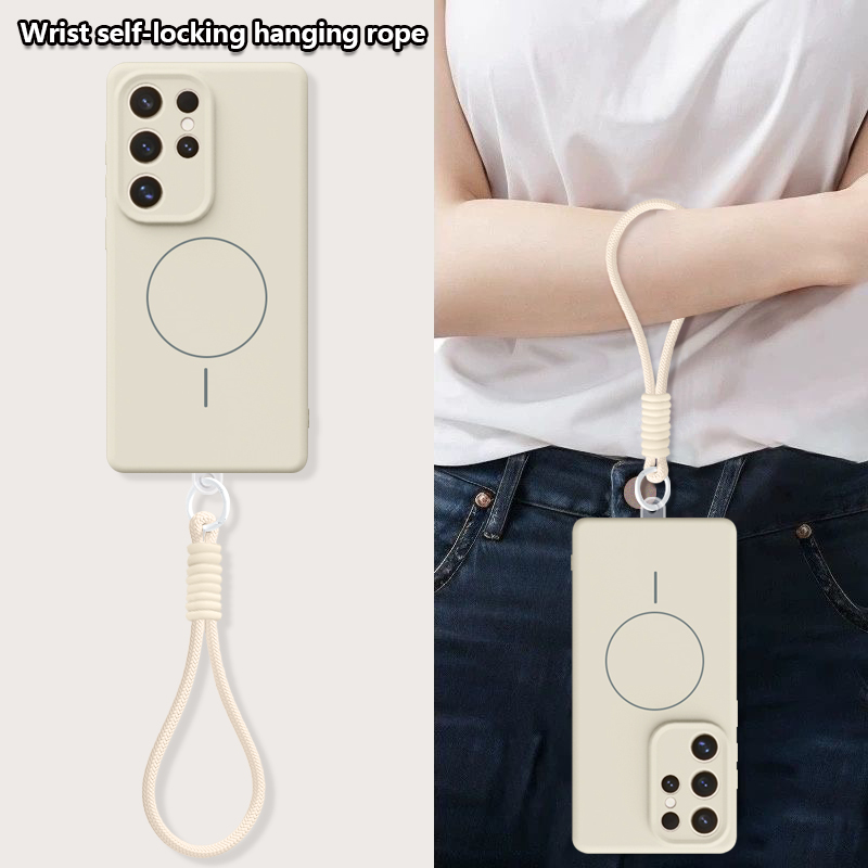 液体シリコーン磁気ストラップ電話ケースサムスンギャラクシー  - Liquid Silicone Magnetic Phone Case のレビューと価格