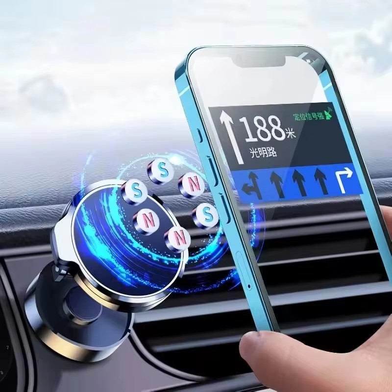 丸型折りたたみ式マグネットカーホルダー 360度回転式携帯電 - Phone Stands のレビューと価格