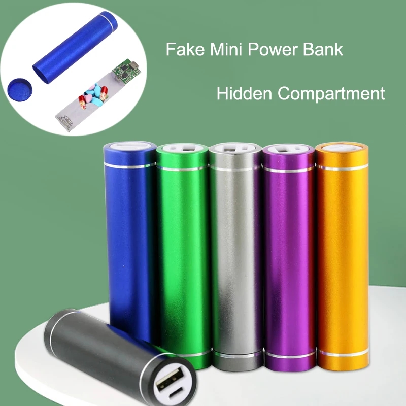 クリエイティブサイト秘密隠し収納コンパートメント偽ミニ電源銀 - Power Banks のレビューと価格