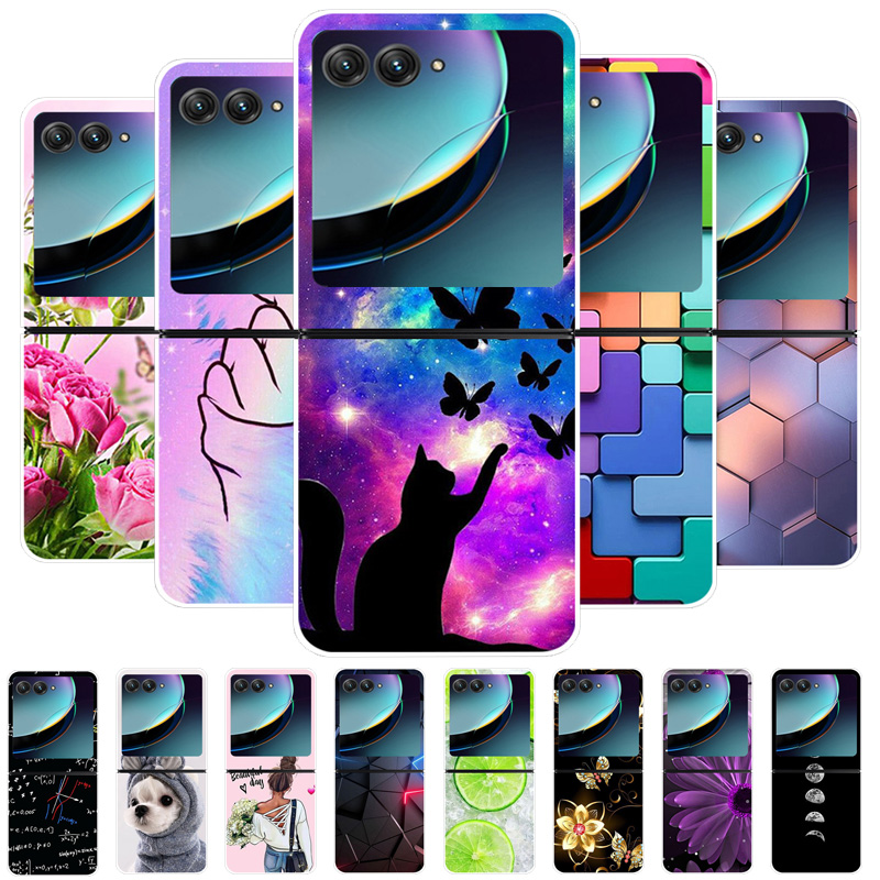 モーターサイクリラ40のための花デザインの携帯電話ケース,プ - Matte Hard Pc Back Case のレビューと価格