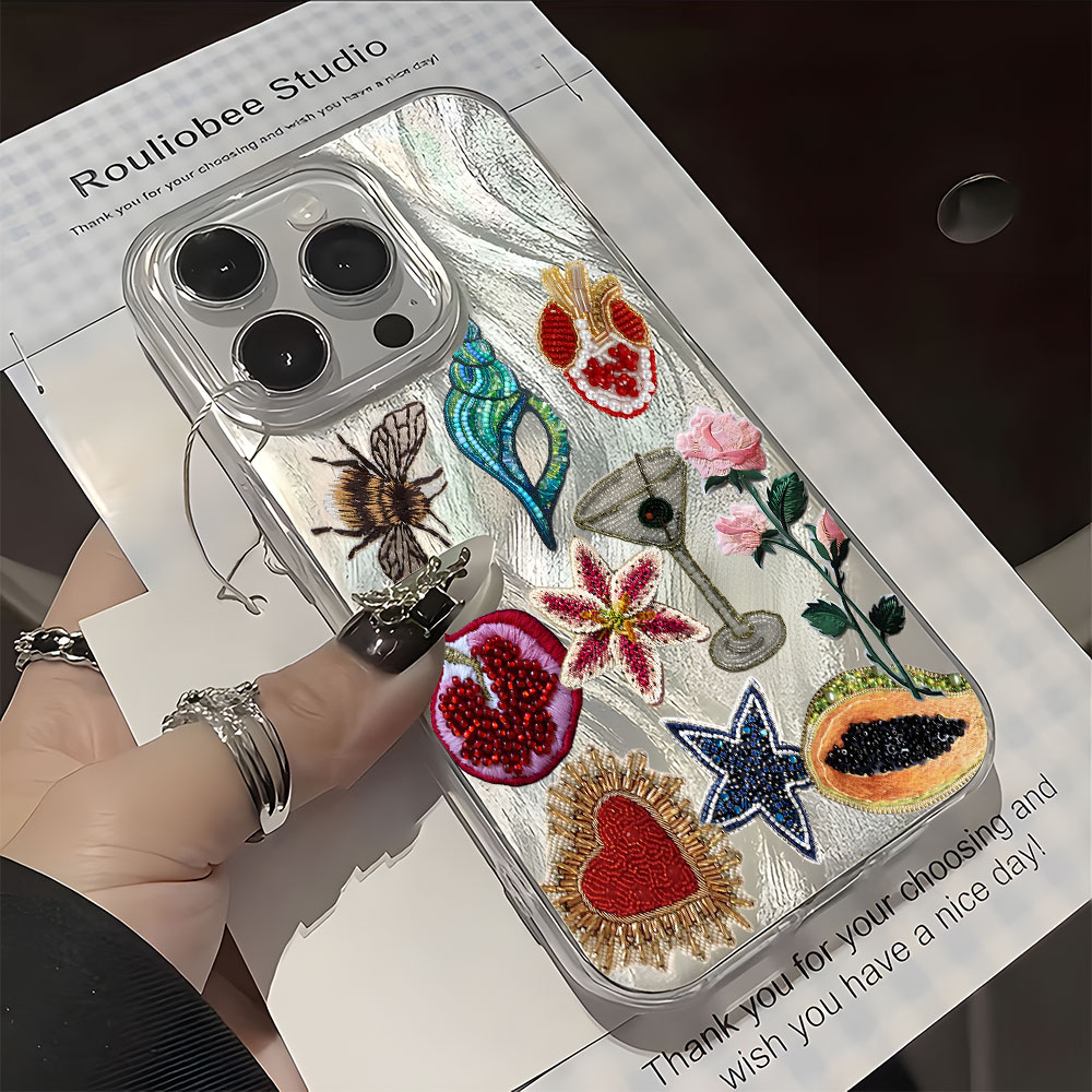 ヴィンテージフラワーコラージュ柄スマホケース iPhone  - Vintage Floral Pattern Soft Case のレビューと価格
