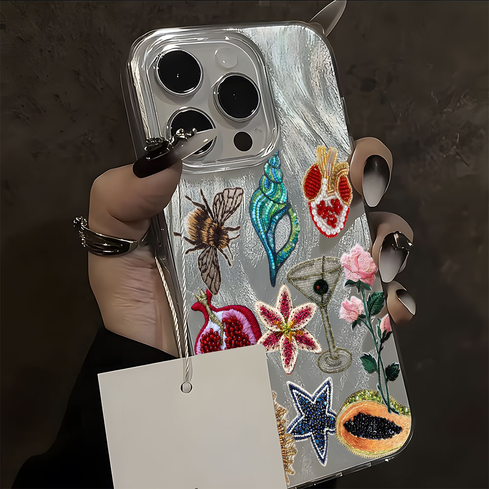 ヴィンテージフラワーコラージュ柄スマホケース iPhone  - Vintage Floral Pattern Soft Case のレビューと価格