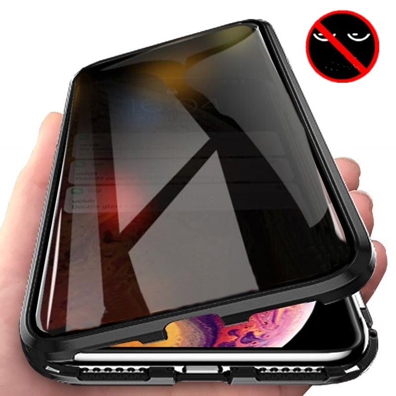 磁気強化ガラスプライバシーメタルケース iPhone 17  - Anti Spy Privacy Glass Case のレビューと価格